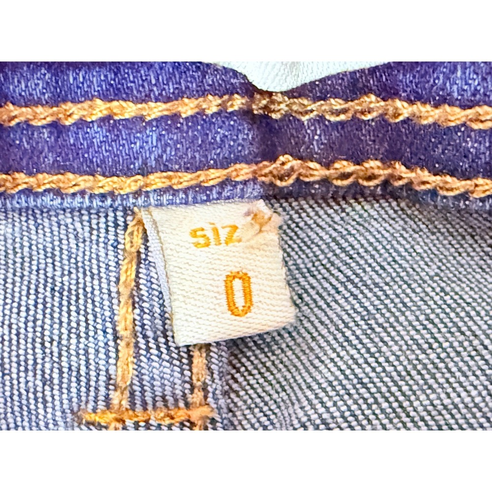 Bamboo Original Denim Flare Jeans Womens Size 0 Dark Wash Stretch Bootcut - Picture 7 of 13